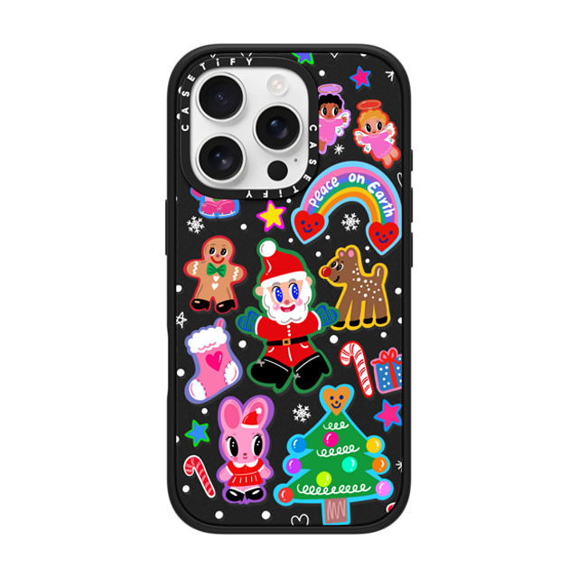 I Scream Colour x CASETiFY iPhone 16 Pro ケース マットブラック インパクトケース MagSafe対応 Santa is coming!