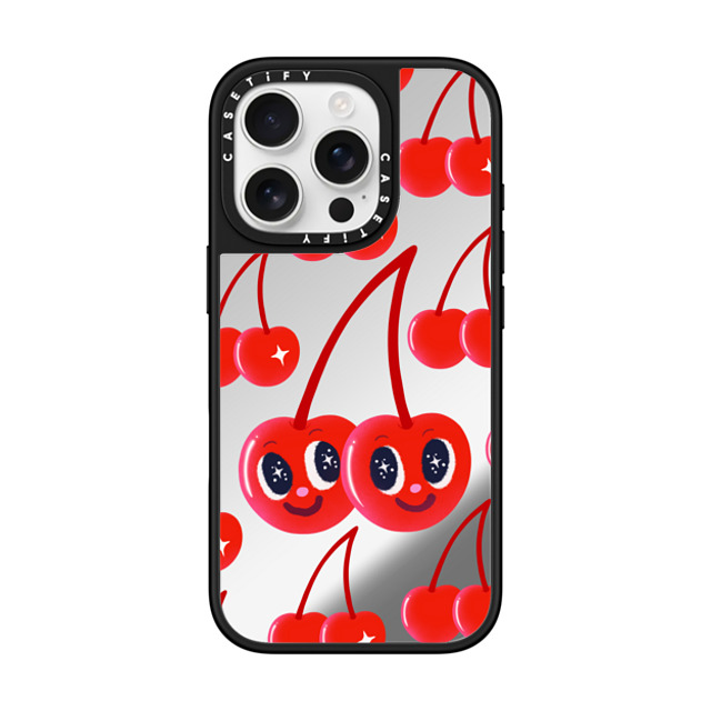 I Scream Colour x CASETiFY iPhone 16 Pro Case Cherry,Strawberry Silver on Black ミラーケース MagSafe対応 Cherry Love Back to School I Scream Colour x CASETiFY iPhone 16 Pro Case Cherry,Strawberry Silver on Black ミラーケース MagSafe対応 Cherry Love Back to School