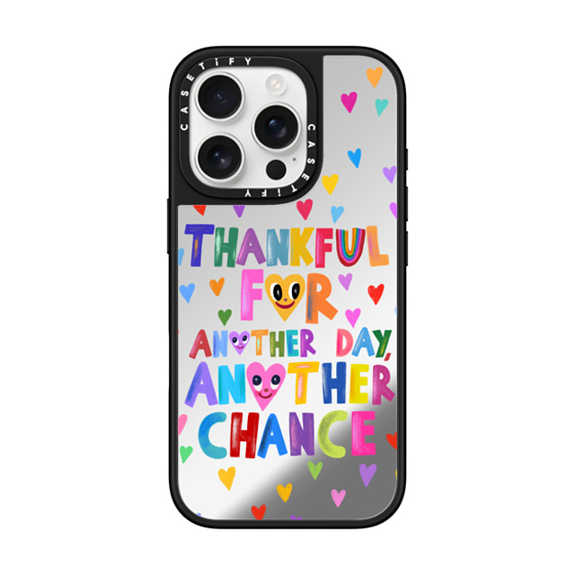 I Scream Colour x CASETiFY iPhone 16 Pro ケース Cartoon,Quote Silver on Black ミラーケース MagSafe対応 Thankful Mother's Day I Scream Colour x CASETiFY iPhone 16 Pro ケース Cartoon,Quote Silver on Black ミラーケース MagSafe対応 Thankful Mother's Day