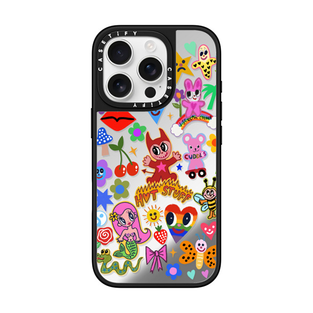 I Scream Colour x CASETiFY iPhone 16 Pro Case Cartoon,Quote Silver on Black ミラーケース MagSafe対応 HOT STUFF Mother's Day I Scream Colour x CASETiFY iPhone 16 Pro Case Cartoon,Quote Silver on Black ミラーケース MagSafe対応 HOT STUFF Mother's Day