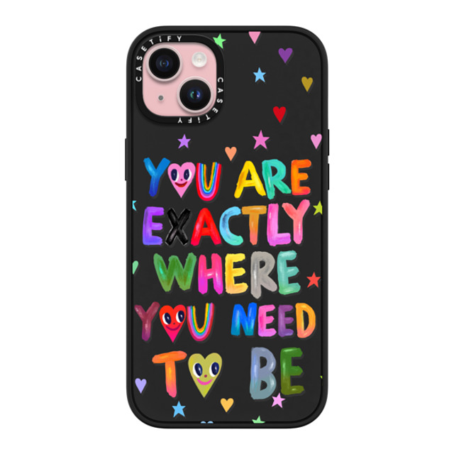 I Scream Colour x CASETiFY iPhone 15 Plus Case Matte Black Impact Case You are exactly where you need to be I Scream Colour x CASETiFY iPhone 15 Plus Case Matte Black Impact Case You are exactly where you need to be