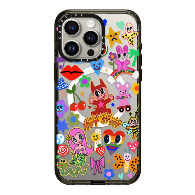 I Scream Colour x CASETiFY iPhone 15 Pro Max Case Cartoon,Quote ブラック インパクトケース MagSafe対応 HOT STUFF Mother's Day I Scream Colour x CASETiFY iPhone 15 Pro Max Case Cartoon,Quote ブラック インパクトケース MagSafe対応 HOT STUFF Mother's Day