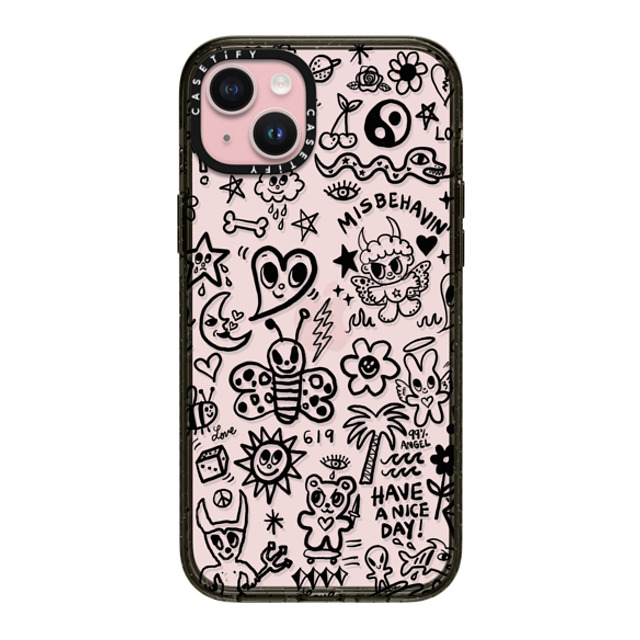 I Scream Colour x CASETiFY iPhone 15 Plus Case Cartoon,Quote Black Impact Case MISBEHAVIN' Back to School I Scream Colour x CASETiFY iPhone 15 Plus Case Cartoon,Quote Black Impact Case MISBEHAVIN' Back to School