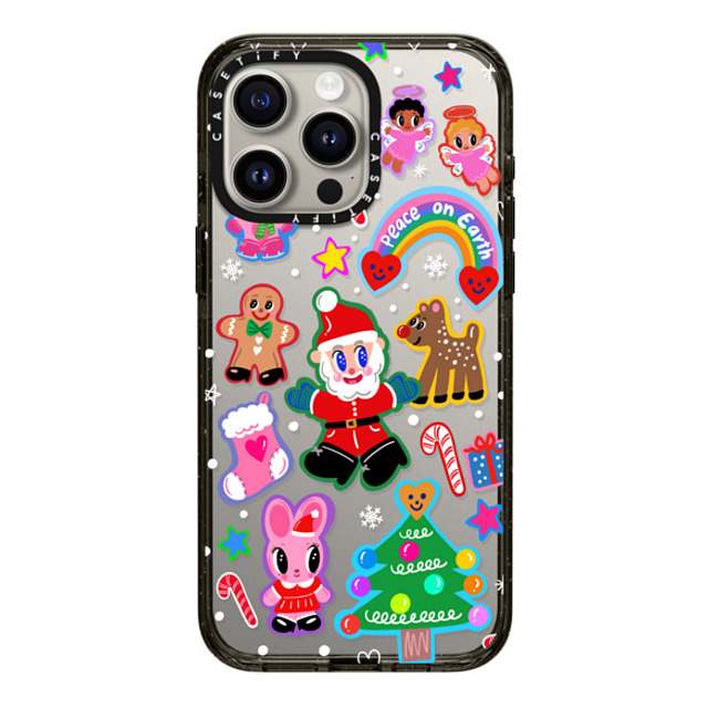 I Scream Colour x CASETiFY iPhone 15 Pro Max ケース ブラック インパクトケース Santa is coming!