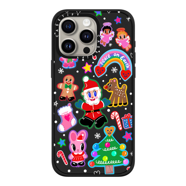 I Scream Colour x CASETiFY iPhone 15 Pro Max ケース マットブラック インパクトケース MagSafe対応 Santa is coming!