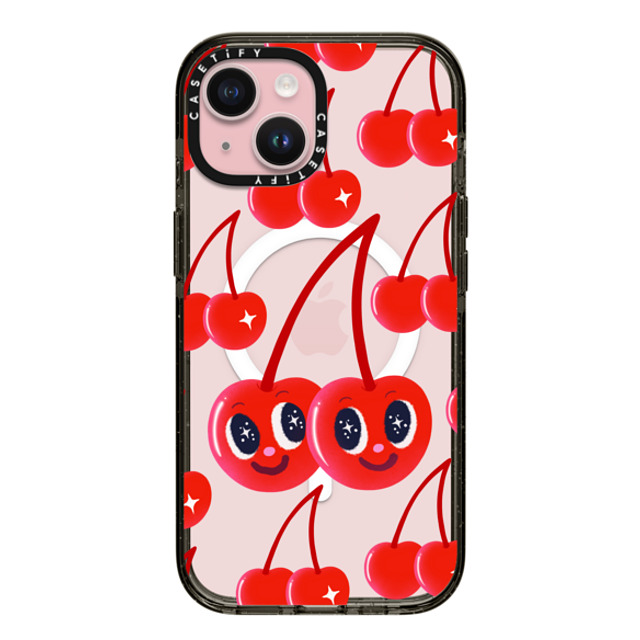 I Scream Colour x CASETiFY iPhone 15 Case Cherry,Strawberry Black Impact Case MagSafe Compatible Cherry Love Back to School I Scream Colour x CASETiFY iPhone 15 Case Cherry,Strawberry Black Impact Case MagSafe Compatible Cherry Love Back to School
