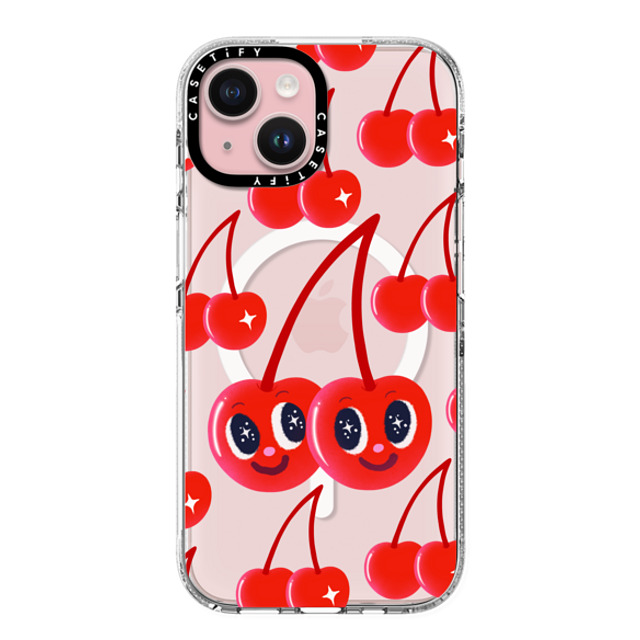 I Scream Colour x CASETiFY iPhone 15 Case Cherry,Strawberry クリア クリア ケース MagSafe対応 Cherry Love Back to School I Scream Colour x CASETiFY iPhone 15 Case Cherry,Strawberry クリア クリア ケース MagSafe対応 Cherry Love Back to School