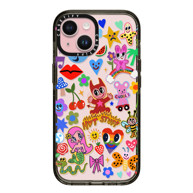I Scream Colour x CASETiFY iPhone 15 ケース Cartoon,Quote ブラック インパクトケース HOT STUFF Mother's Day I Scream Colour x CASETiFY iPhone 15 ケース Cartoon,Quote ブラック インパクトケース HOT STUFF Mother's Day