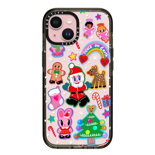 I Scream Colour x CASETiFY iPhone 15 ケース ブラック インパクトケース Santa is coming!