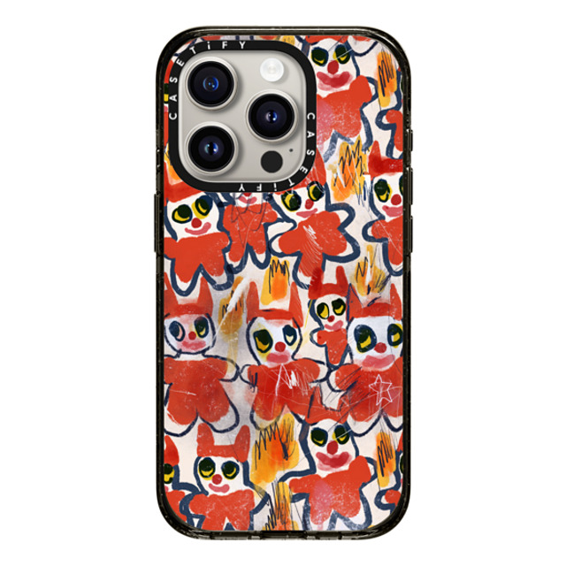 I Scream Colour x CASETiFY iPhone 15 Pro ケース Cartoon,Quote ブラック インパクトケース MagSafe対応 DEMONS Father's Day I Scream Colour x CASETiFY iPhone 15 Pro ケース Cartoon,Quote ブラック インパクトケース MagSafe対応 DEMONS Father's Day
