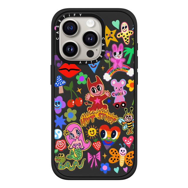 I Scream Colour x CASETiFY iPhone 15 Pro ケース Cartoon,Quote マットブラック インパクトケース MagSafe対応 HOT STUFF Mother's Day I Scream Colour x CASETiFY iPhone 15 Pro ケース Cartoon,Quote マットブラック インパクトケース MagSafe対応 HOT STUFF Mother's Day