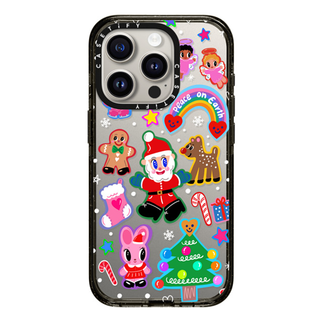 I Scream Colour x CASETiFY iPhone 15 Pro ケース ブラック インパクトケース Santa is coming!