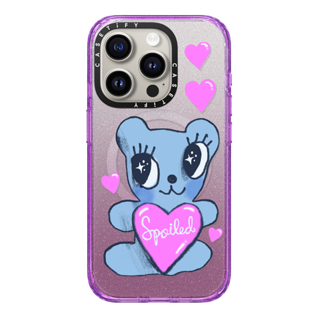 I Scream Colour x CASETiFY iPhone 15 Pro Case Cartoon,Quote Glitter Purple Impact Case MagSafe Compatible Spoiled Back to School I Scream Colour x CASETiFY iPhone 15 Pro Case Cartoon,Quote Glitter Purple Impact Case MagSafe Compatible Spoiled Back to School