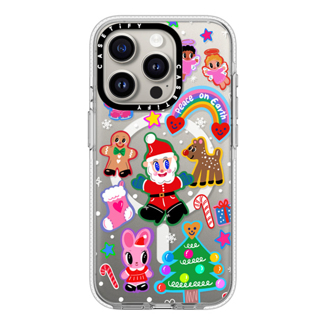 I Scream Colour x CASETiFY iPhone 15 Pro ケース クリア クリア ケース MagSafe対応 Santa is coming!