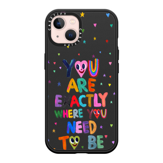 I Scream Colour x CASETiFY iPhone 13 ケース マットブラック インパクトケース MagSafe対応 You are exactly where you need to be