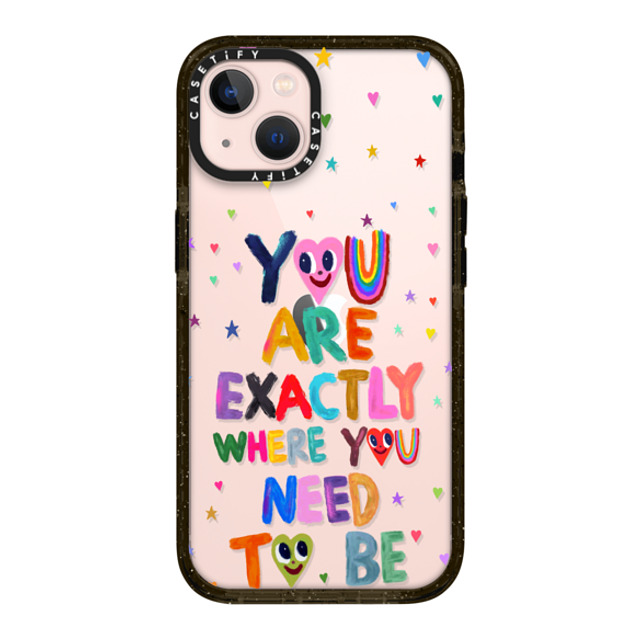 I Scream Colour x CASETiFY iPhone 13 ケース ブラック インパクトケース You are exactly where you need to be