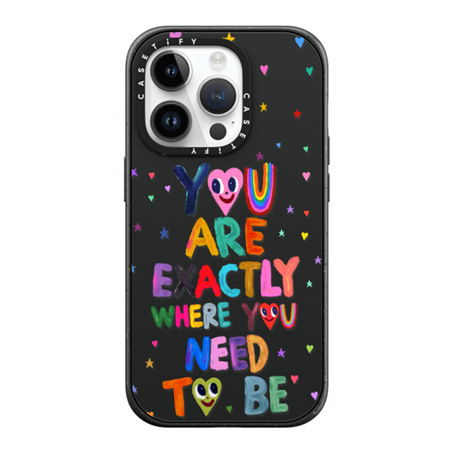 I Scream Colour x CASETiFY iPhone 14 Pro ケース マットブラック インパクトケース MagSafe対応 You are exactly where you need to be