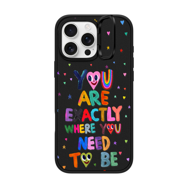 I Scream Colour x CASETiFY iPhone 16 Pro Max ケース マットブラック インパクトリングスタンドケース MagSafe対応 You are exactly where you need to be