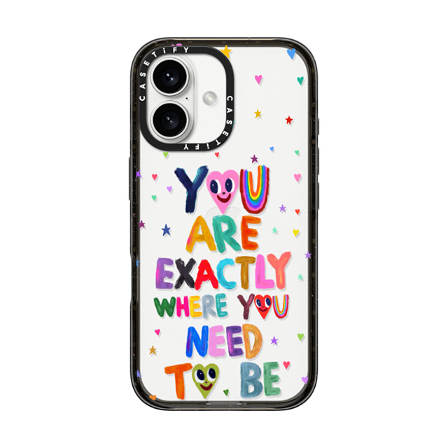 I Scream Colour x CASETiFY iPhone 16 ケース ブラック インパクトケース You are exactly where you need to be