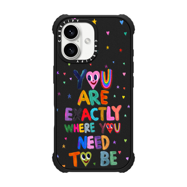I Scream Colour x CASETiFY iPhone 16 ケース マットブラック ウルトラ インパクトケース MagSafe 対応 You are exactly where you need to be