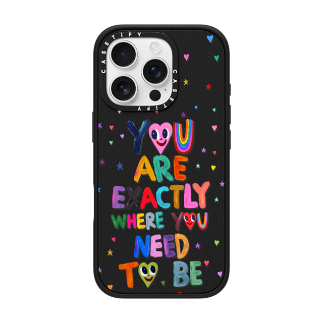 I Scream Colour x CASETiFY iPhone 16 Pro ケース マットブラック インパクトケース MagSafe対応 You are exactly where you need to be