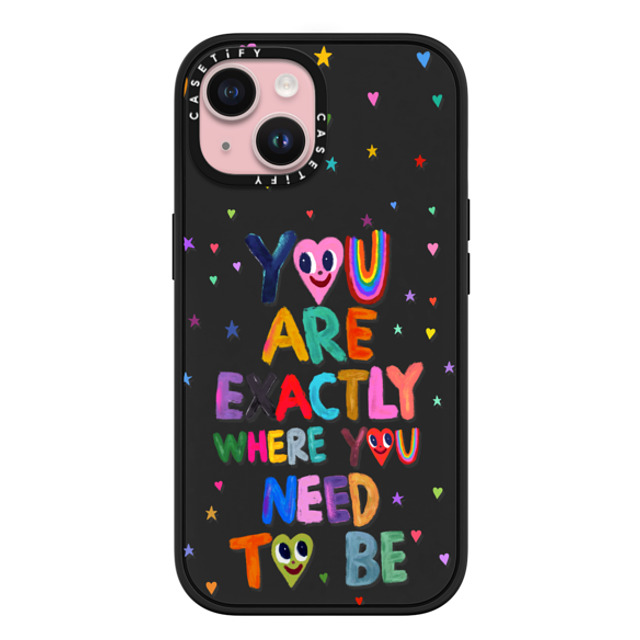 I Scream Colour x CASETiFY iPhone 15 ケース マットブラック インパクトケース MagSafe対応 You are exactly where you need to be