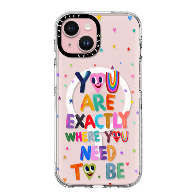 I Scream Colour x CASETiFY iPhone 15 ケース クリア クリア ケース MagSafe対応 You are exactly where you need to be