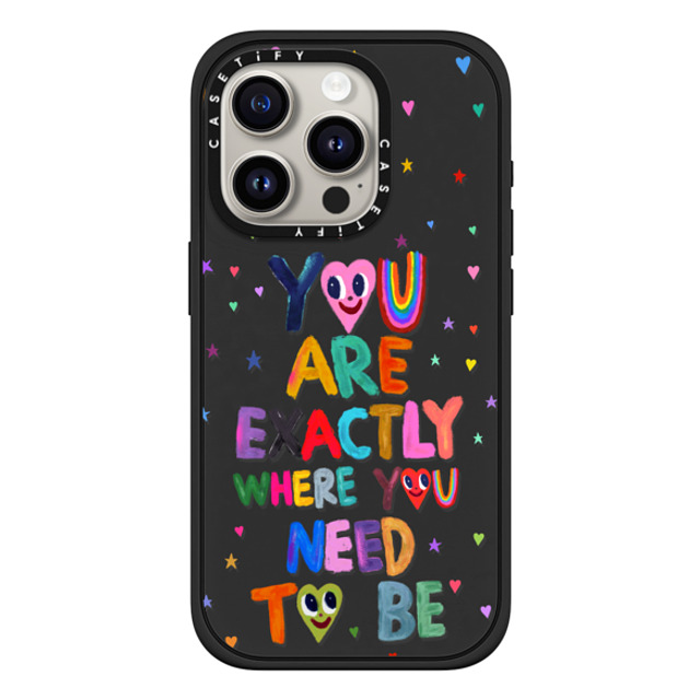 I Scream Colour x CASETiFY iPhone 15 Pro ケース マットブラック インパクトケース MagSafe対応 You are exactly where you need to be