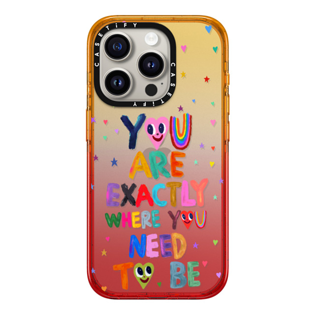 I Scream Colour x CASETiFY iPhone 15 Pro Case Cartoon,Rainbow Peach Haze インパクトケース You are exactly where you need to be Mother's Day I Scream Colour x CASETiFY iPhone 15 Pro Case Cartoon,Rainbow Peach Haze インパクトケース You are exactly where you need to be Mother's Day