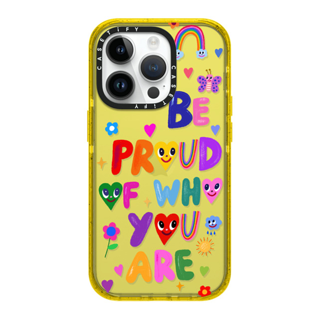 I Scream Colour x CASETiFY iPhone 14 Pro Case イエロー Impact Case Be proud of who you are I Scream Colour x CASETiFY iPhone 14 Pro Case イエロー Impact Case Be proud of who you are