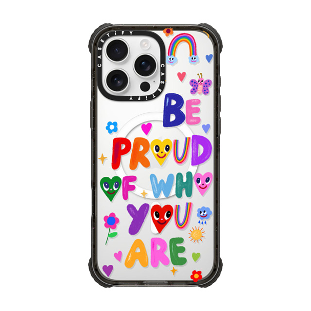I Scream Colour x CASETiFY iPhone 16 Pro Max ケース ブラック ウルトラ インパクトケース MagSafe 対応 Be proud of who you are