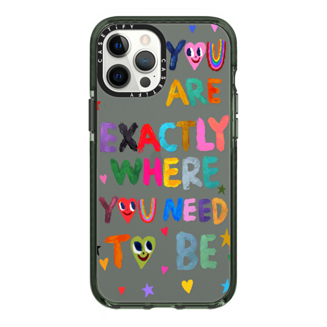 I Scream Colour x CASETiFY iPhone 12 Pro Max ケース Midnight Green インパクトケース You are exactly where you need to be