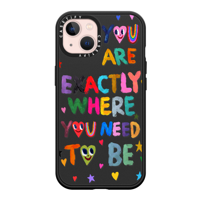 I Scream Colour x CASETiFY iPhone 13 ケース マットブラック インパクトケース MagSafe対応 You are exactly where you need to be