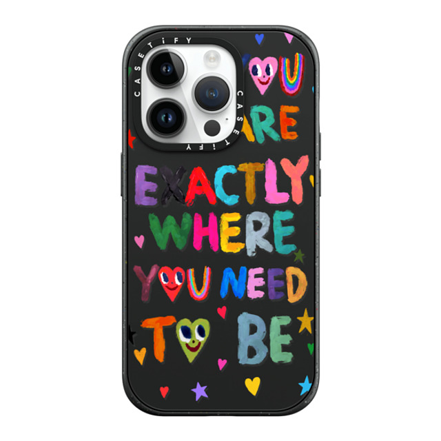 I Scream Colour x CASETiFY iPhone 14 Pro ケース マットブラック インパクトケース MagSafe対応 You are exactly where you need to be