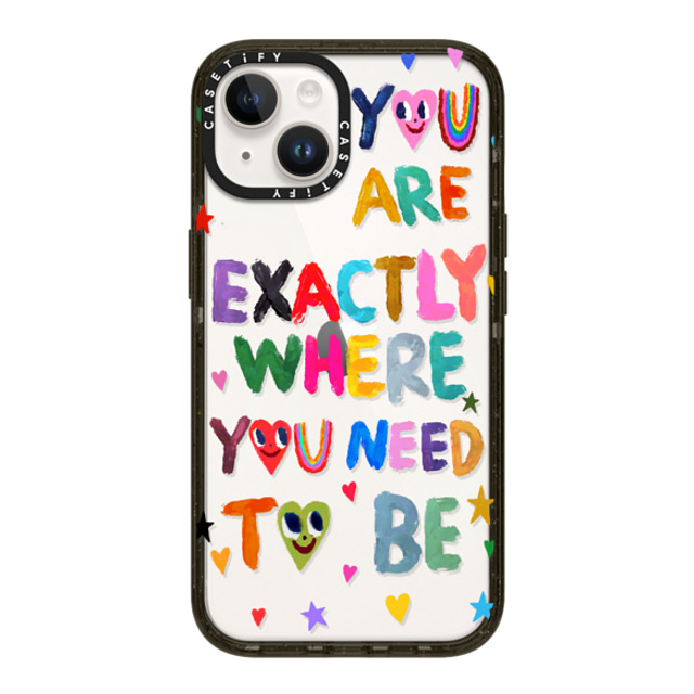 I Scream Colour x CASETiFY iPhone 14 ケース ブラック インパクトケース You are exactly where you need to be