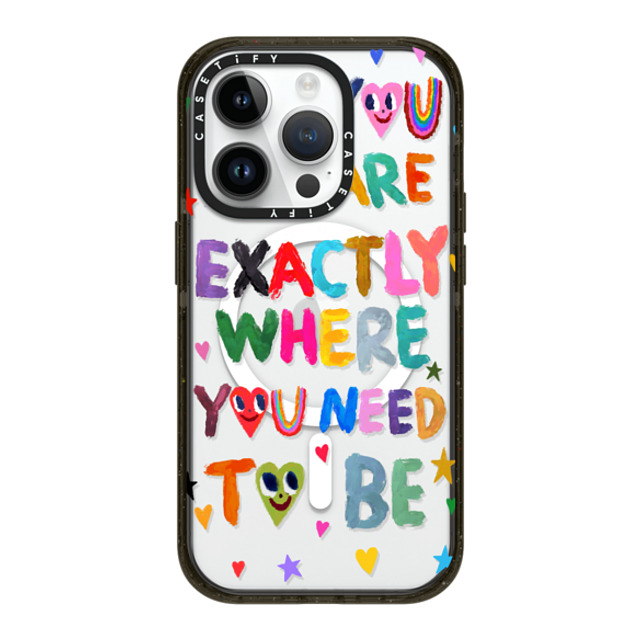 I Scream Colour x CASETiFY iPhone 14 Pro ケース ブラック インパクトケース MagSafe対応 You are exactly where you need to be