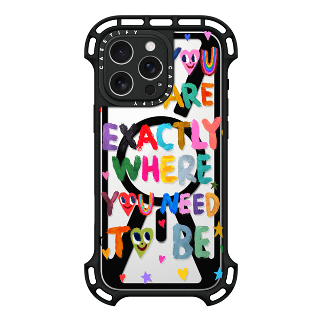 I Scream Colour x CASETiFY iPhone 16 Pro Max ケース ブラック ウルトラ バウンスケース MagSafe対応 You are exactly where you need to be