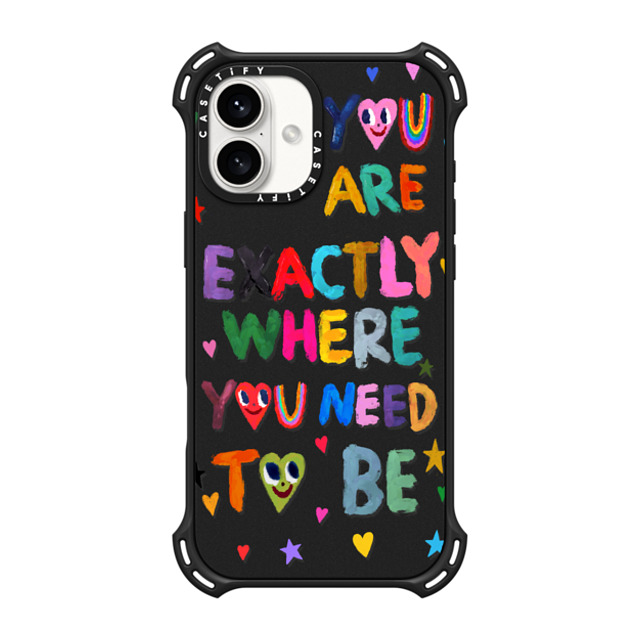 I Scream Colour x CASETiFY iPhone 16 Plus Case Matte Black バウンスケース You are exactly where you need to be I Scream Colour x CASETiFY iPhone 16 Plus Case Matte Black バウンスケース You are exactly where you need to be