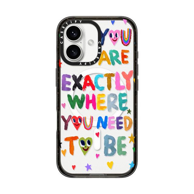 I Scream Colour x CASETiFY iPhone 16 ケース ブラック インパクトケース MagSafe対応 You are exactly where you need to be