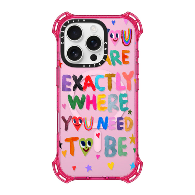 I Scream Colour x CASETiFY iPhone 16 Pro Case プリムローズ ピンク バウンスケース You are exactly where you need to be I Scream Colour x CASETiFY iPhone 16 Pro Case プリムローズ ピンク バウンスケース You are exactly where you need to be