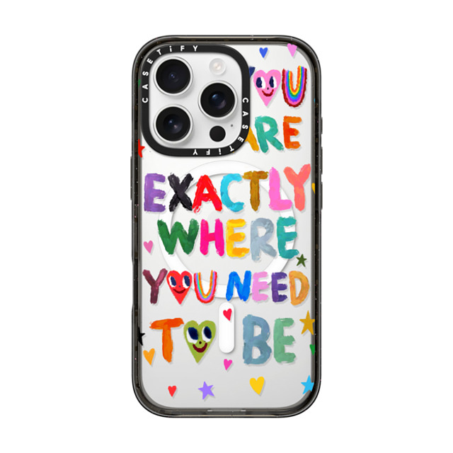 I Scream Colour x CASETiFY iPhone 16 Pro ケース ブラック インパクトケース MagSafe対応 You are exactly where you need to be