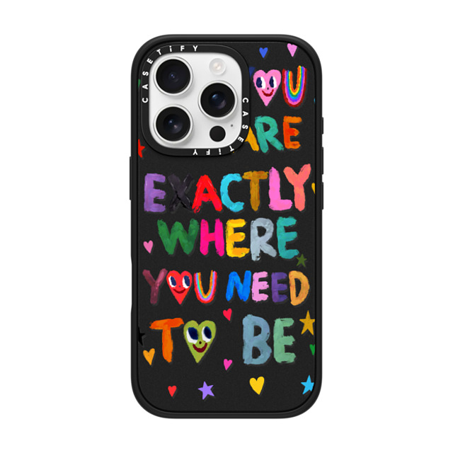 I Scream Colour x CASETiFY iPhone 16 Pro ケース マットブラック インパクトケース MagSafe対応 You are exactly where you need to be