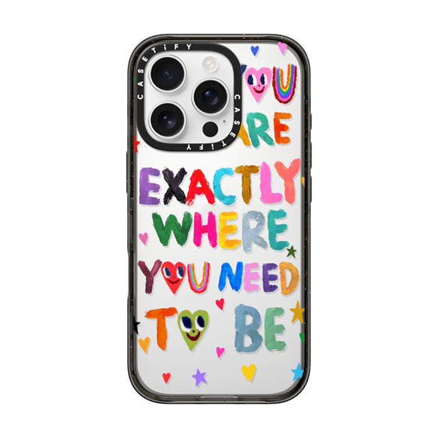 I Scream Colour x CASETiFY iPhone 16 Pro ケース ブラック インパクトケース You are exactly where you need to be