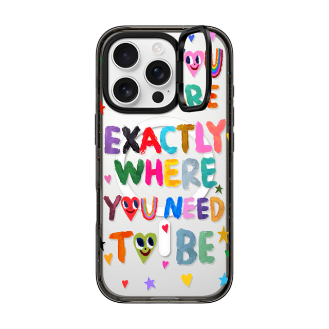 I Scream Colour x CASETiFY iPhone 16 Pro ケース ブラック インパクトリングスタンドケース MagSafe対応 You are exactly where you need to be