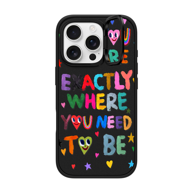 I Scream Colour x CASETiFY iPhone 16 Pro ケース マットブラック インパクトリングスタンドケース MagSafe対応 You are exactly where you need to be