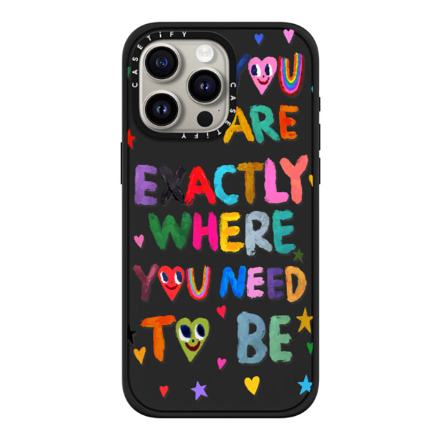 I Scream Colour x CASETiFY iPhone 15 Pro Max ケース マットブラック インパクトケース MagSafe対応 You are exactly where you need to be