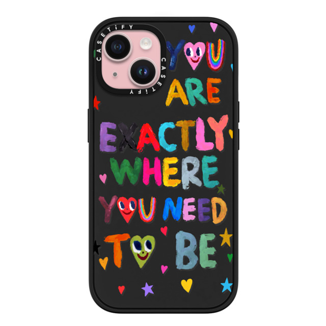 I Scream Colour x CASETiFY iPhone 15 ケース マットブラック インパクトケース MagSafe対応 You are exactly where you need to be