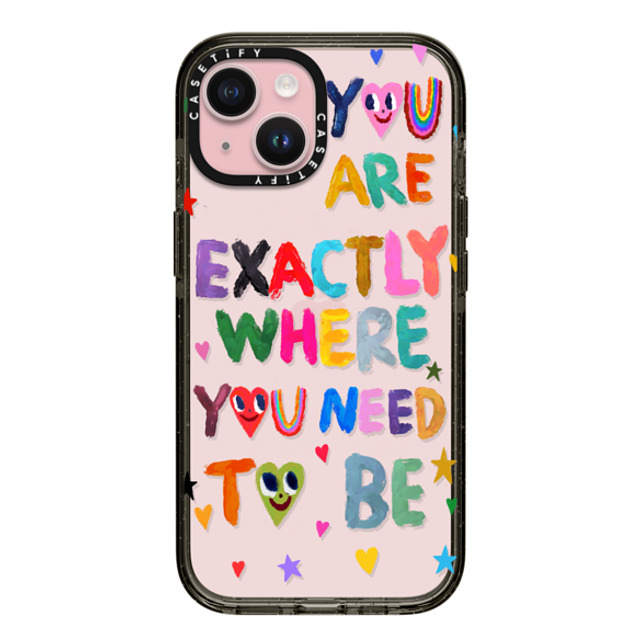 I Scream Colour x CASETiFY iPhone 15 ケース ブラック インパクトケース You are exactly where you need to be