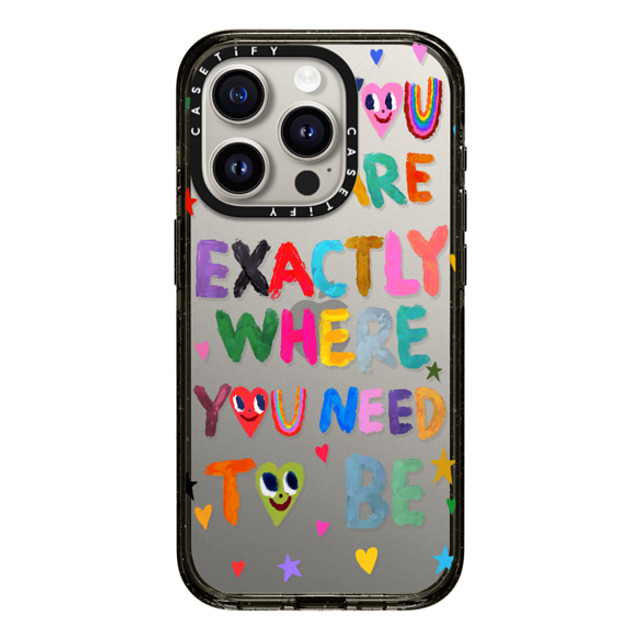 I Scream Colour x CASETiFY iPhone 15 Pro ケース ブラック インパクトケース You are exactly where you need to be