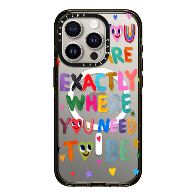 I Scream Colour x CASETiFY iPhone 15 Pro ケース ブラック インパクトケース MagSafe対応 You are exactly where you need to be